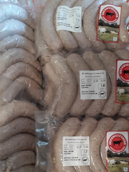 Grillwurst vom Oderwiesenrind